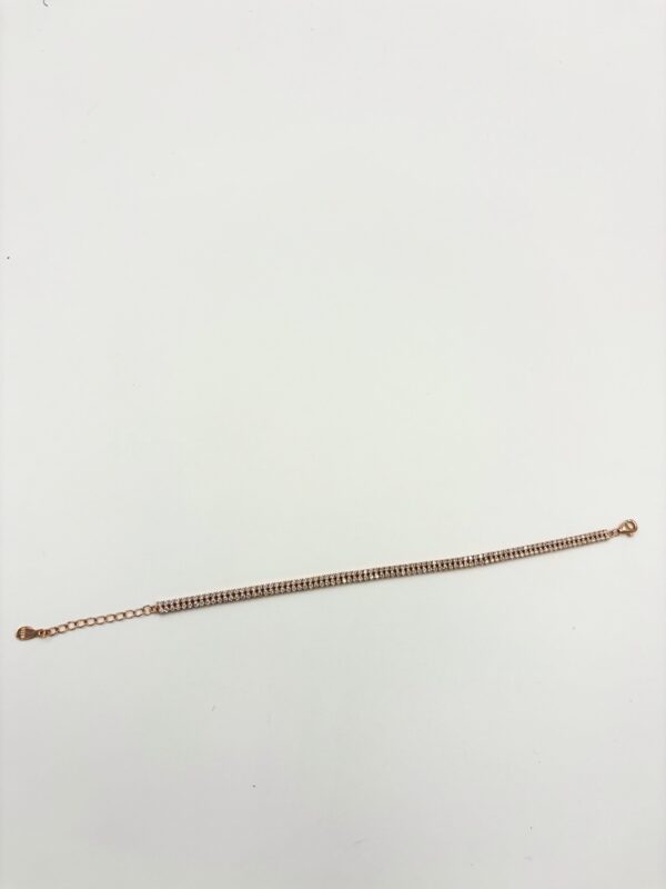 92.5 Sterling Double Row Tennis Bracelet - Image 3