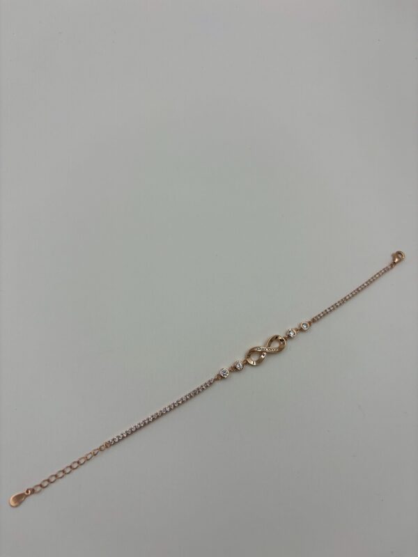 92.5 Sterling Silver Infinity Tennis Bracelet with CZ Accents - Image 2