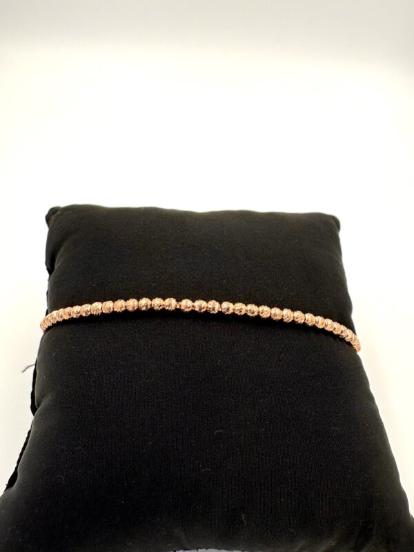 92.5 Sterling Silver Faceted Bead Bracelet