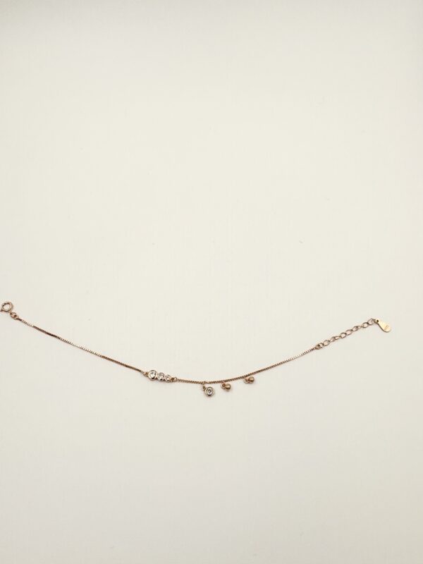 92.5 Sterling Silver [Plated and Rose Gold-Plated Bracelet with CZ Accents] - Image 2