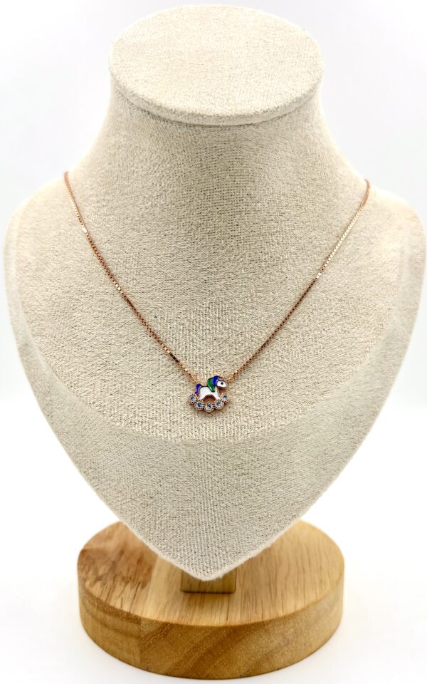 92.5 Sterling Silver Unicorn Necklace - Image 4