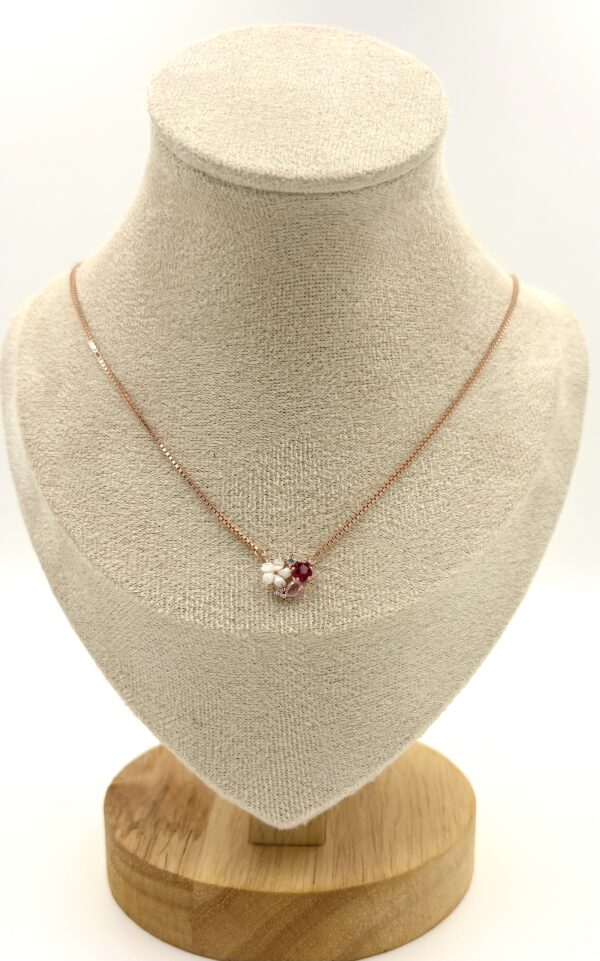 92.5 Sterling Silver Blooming Floral Necklace - Image 3