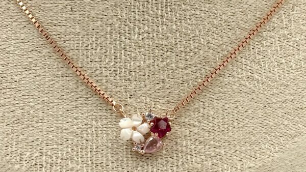 92.5 Sterling Silver Blooming Floral Necklace - Image 4