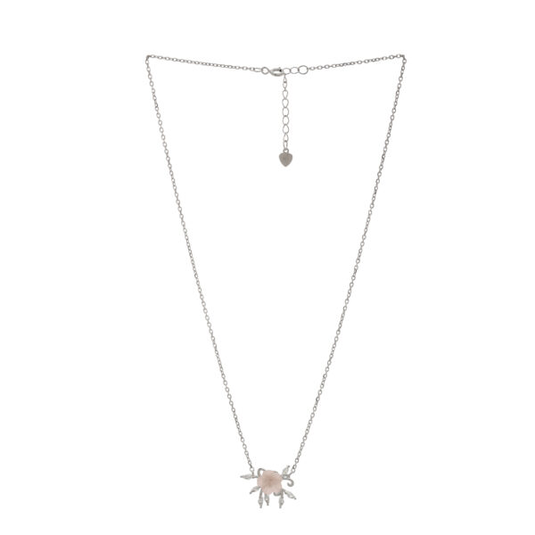 92.5 Sterling Silver Sakura Blossom Pendant Necklace - Image 2