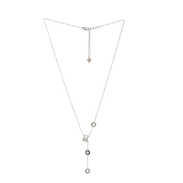 92.5 Sterling Silver Love Harmony Lariat Necklace - Image 2