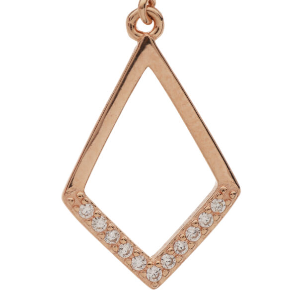 92.5 Sterling Silver Geometric Elegance Drop Earrings - Image 2