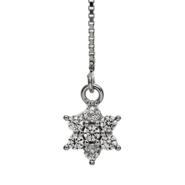 92.5 Sterling Silver Starry Drop Earrings - Image 2
