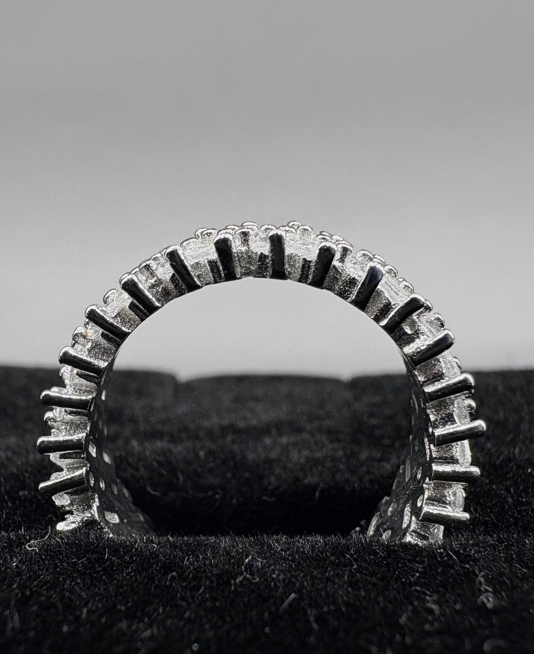 92.5 Sterling Silver Luxe Baguette CZ Eternity Ring - Image 3